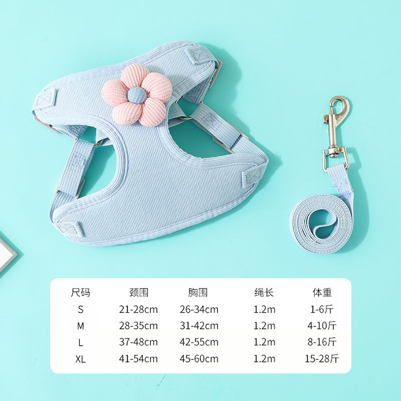 Floral Vest Harness & Leash