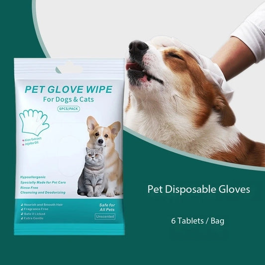 6PCS Pet Wash-Free Gloves