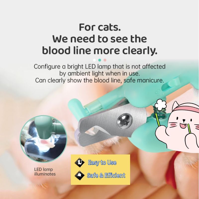 Pet Nail Clippers with LED