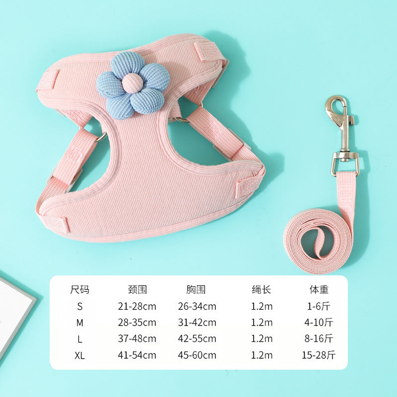 Floral Vest Harness & Leash