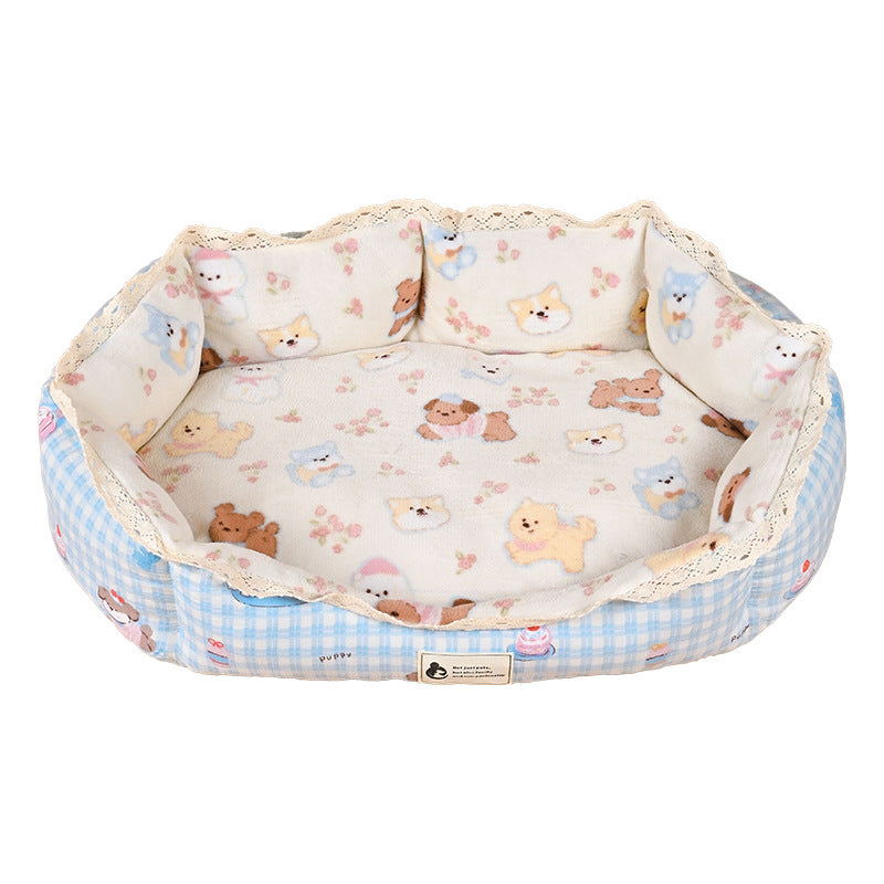 Lace Trim Pet Bed