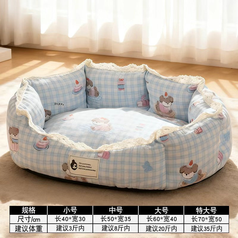 Lace Trim Pet Bed
