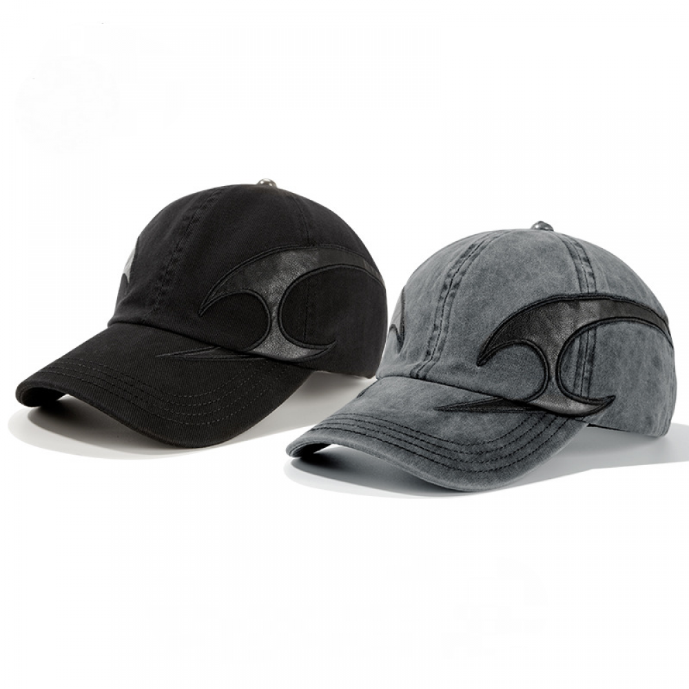 Korean Vintage Classic Baseball Cap Cotton Embroidery Plain Streetwear Black for Men Women Travel Outdoor Fashion