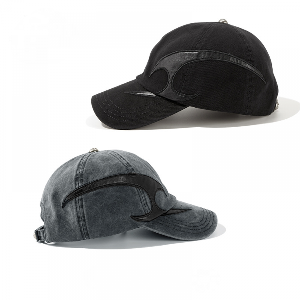 Korean Vintage Classic Baseball Cap Cotton Embroidery Plain Streetwear Black for Men Women Travel Outdoor Fashion