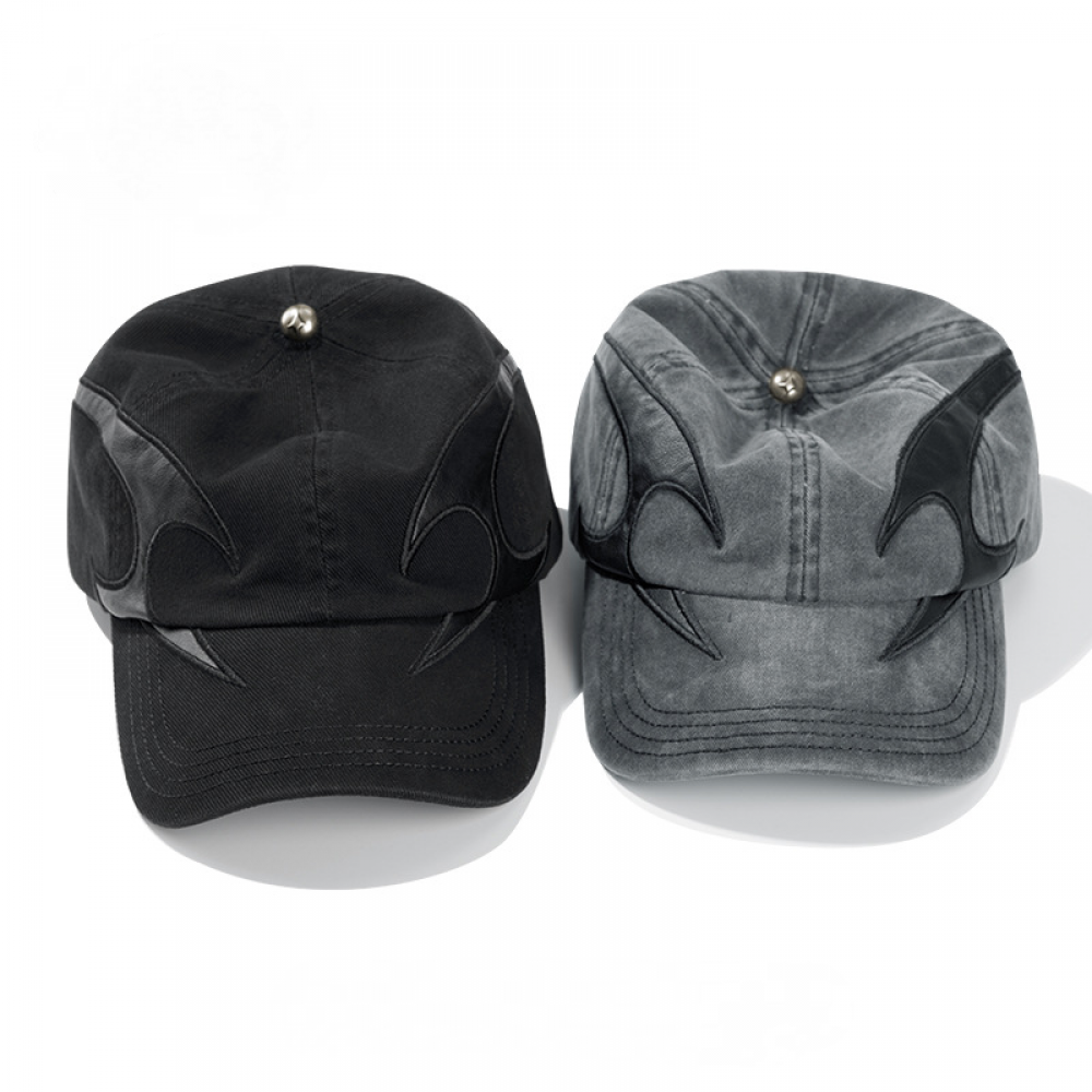 Korean Vintage Classic Baseball Cap Cotton Embroidery Plain Streetwear Black for Men Women Travel Outdoor Fashion