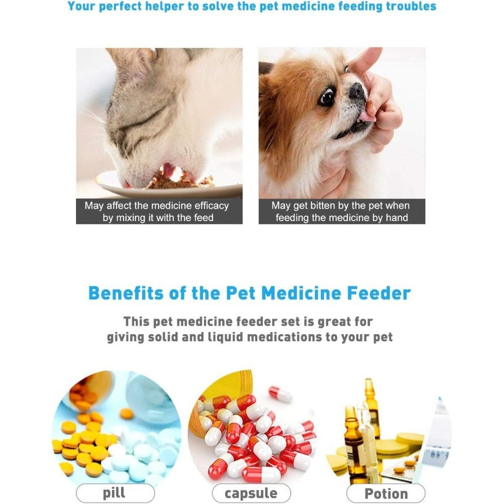 2pcs Pet Medicine Feeder Set