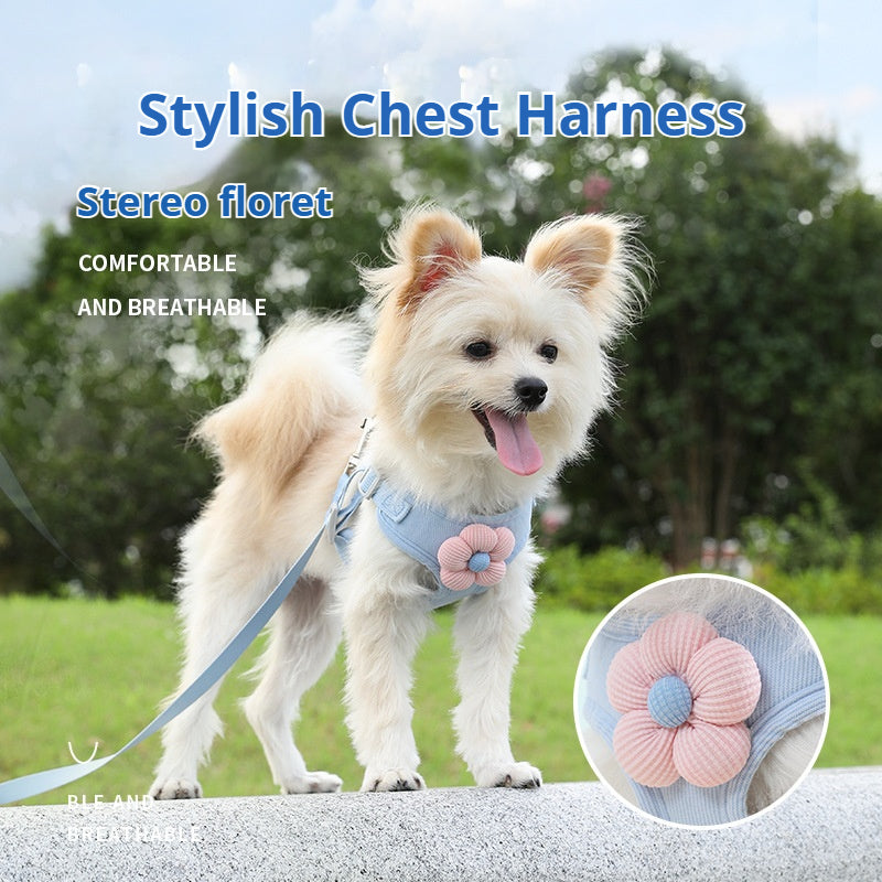 Floral Vest Harness & Leash