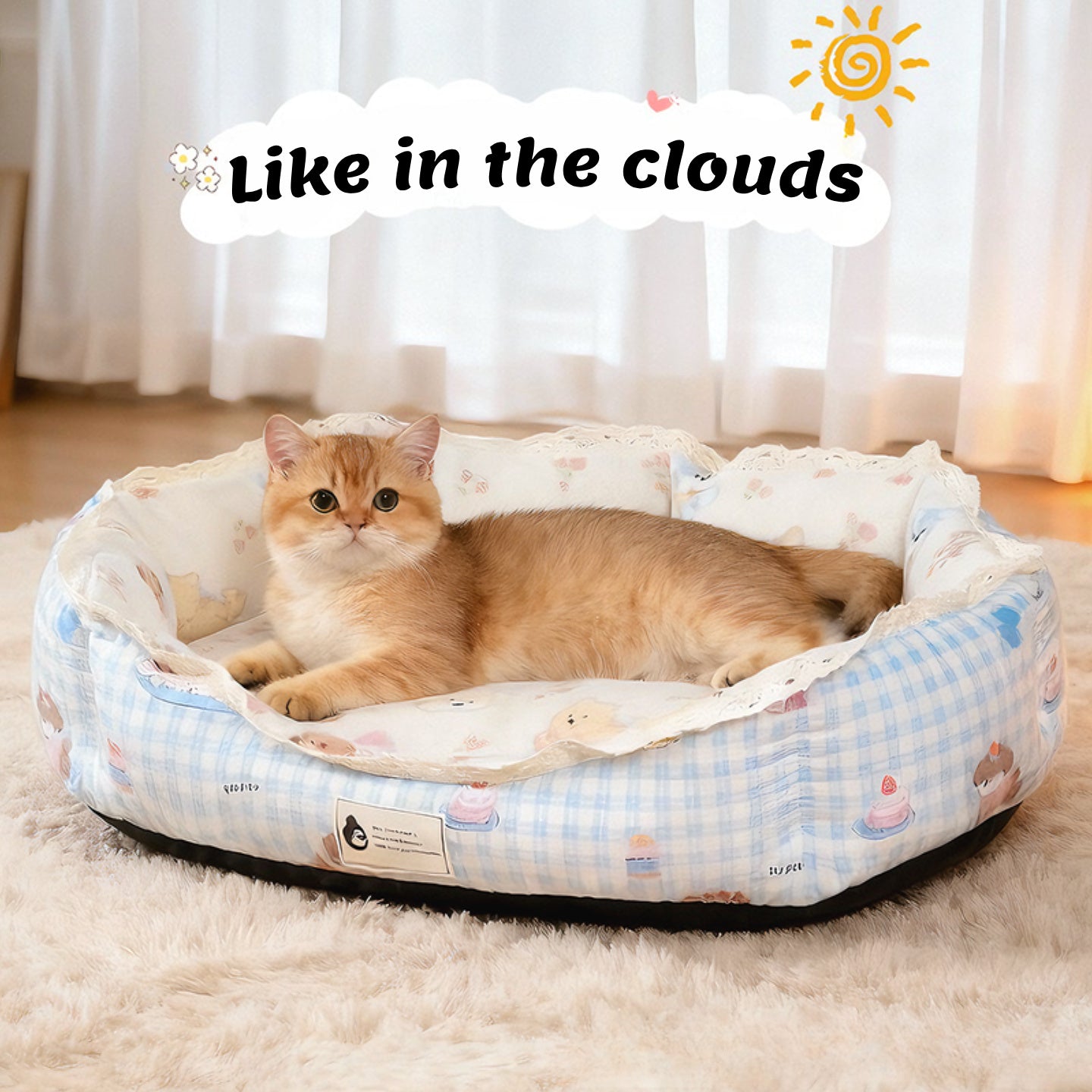 Lace Trim Pet Bed