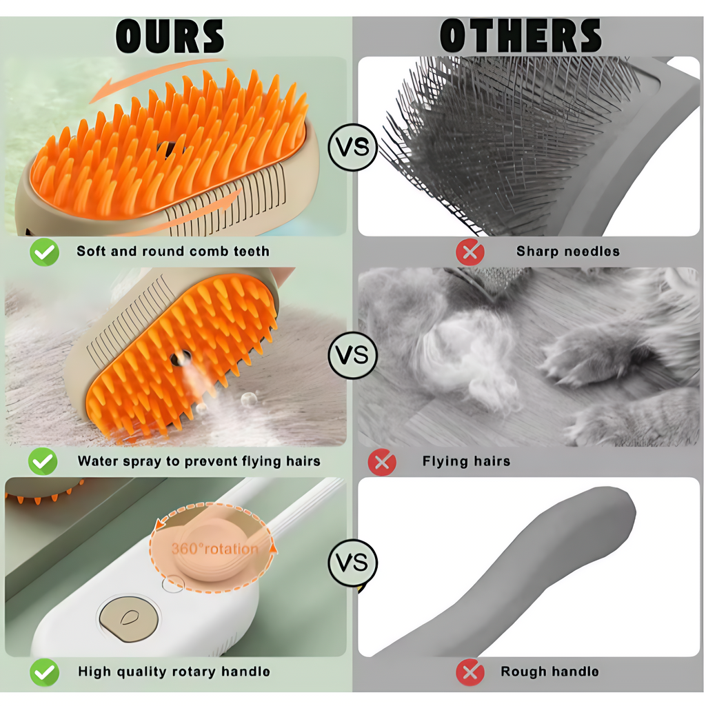 3 In 1 Steamy Cat Brush