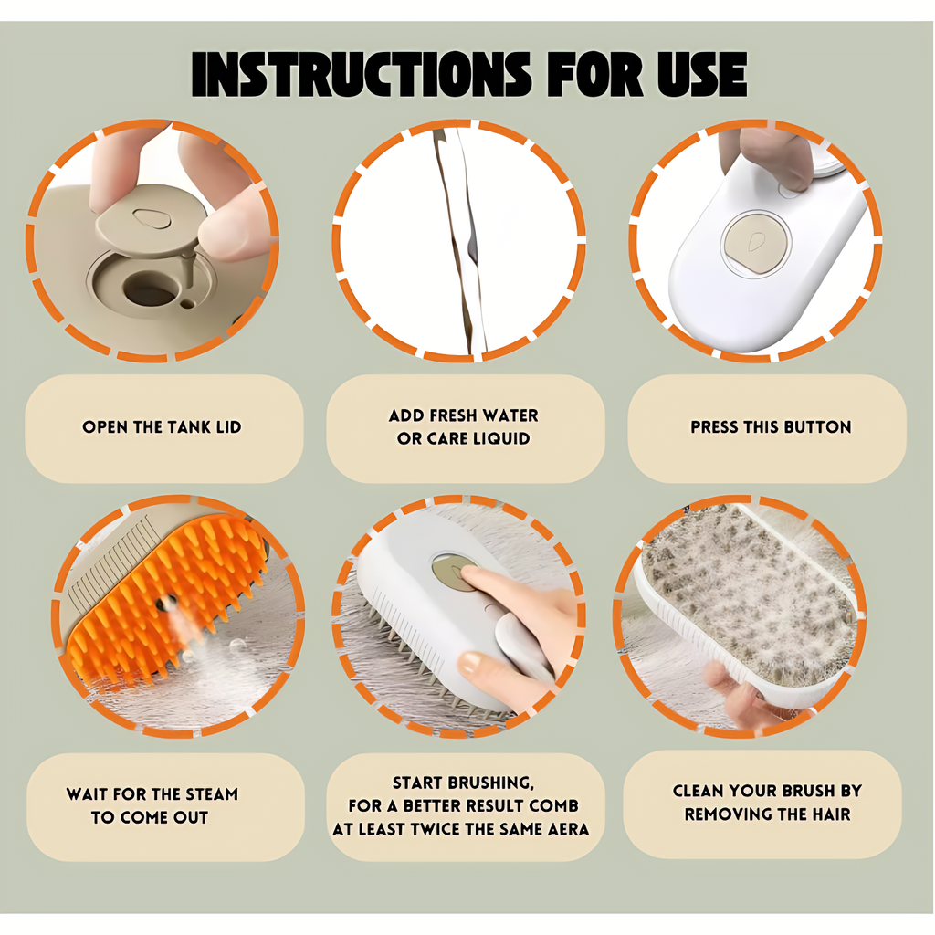 3 In 1 Steamy Cat Brush