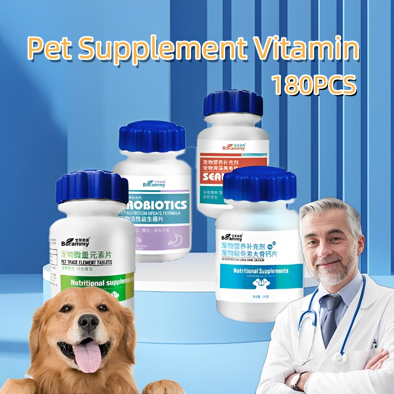 [180PCS]Pet Supplement Vitamin Probiotics