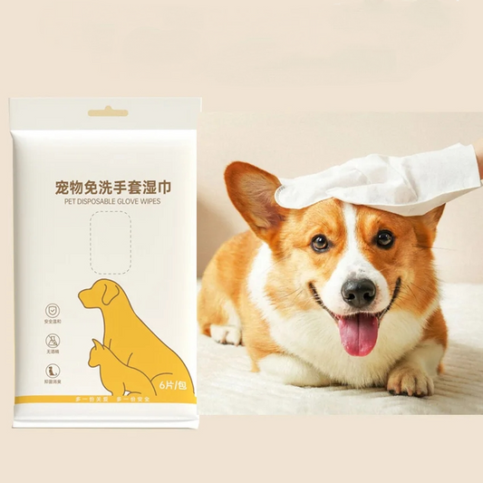 6Pcs/Pack Pet No-wash Gloves