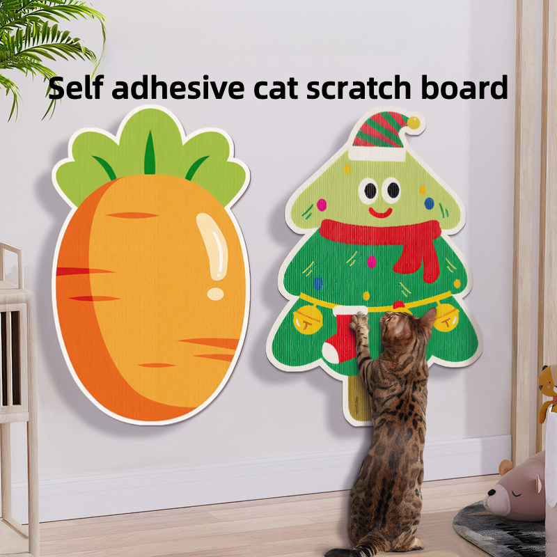 Cartoon Cat Scratching Board