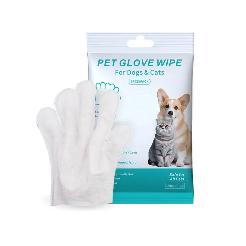 6PCS Pet Wash-Free Gloves