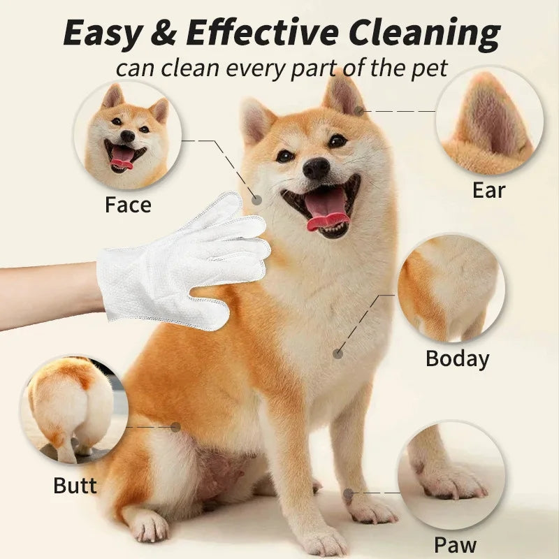 6PCS Pet Wash-Free Gloves