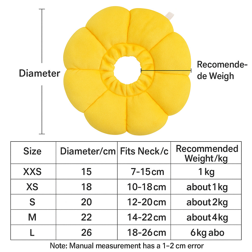 Adjustable Sunflower Recovery Collar