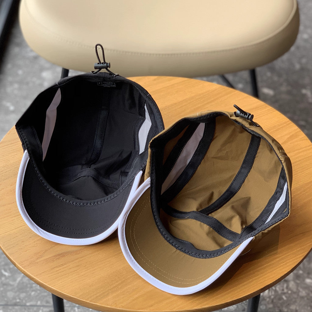 Cap For Men Women 5 Panel Short Brim Waterproof Quick Dry Vintage Mesh Plain Running Camping Outdoor Fashion