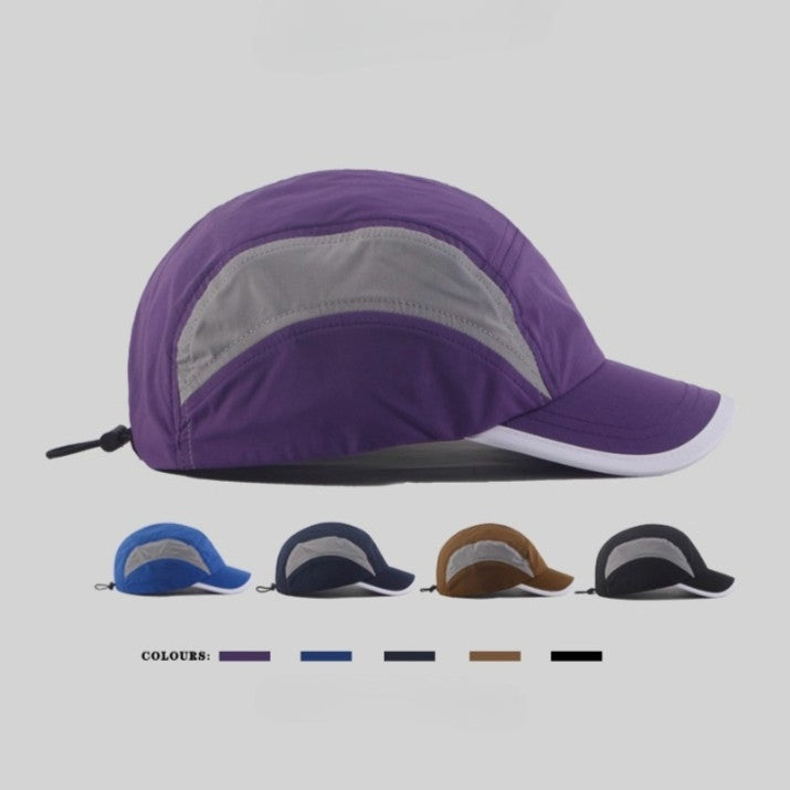 Cap For Men Women 5 Panel Short Brim Waterproof Quick Dry Vintage Mesh Plain Running Camping Outdoor Fashion