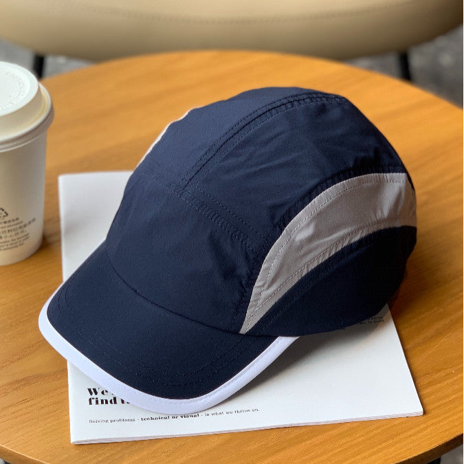 Cap For Men Women 5 Panel Short Brim Waterproof Quick Dry Vintage Mesh Plain Running Camping Outdoor Fashion