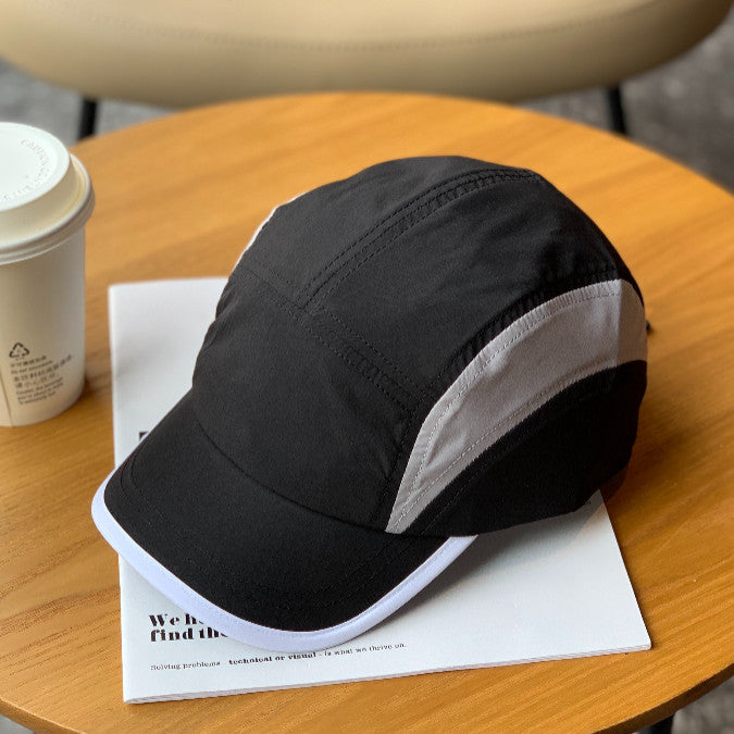 Cap For Men Women 5 Panel Short Brim Waterproof Quick Dry Vintage Mesh Plain Running Camping Outdoor Fashion