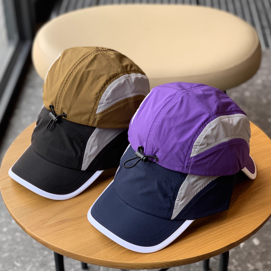 Cap For Men Women 5 Panel Short Brim Waterproof Quick Dry Vintage Mesh Plain Running Camping Outdoor Fashion