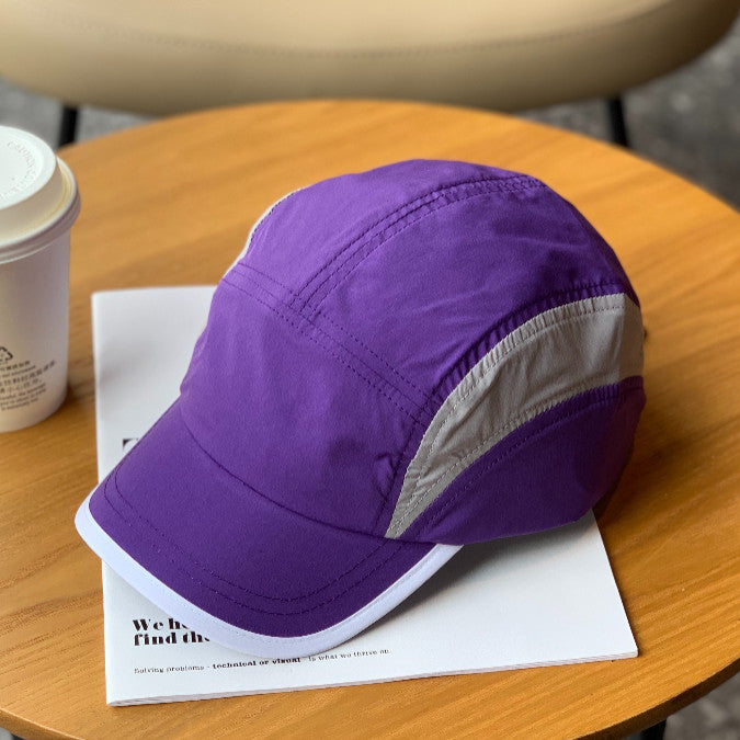 Cap For Men Women 5 Panel Short Brim Waterproof Quick Dry Vintage Mesh Plain Running Camping Outdoor Fashion