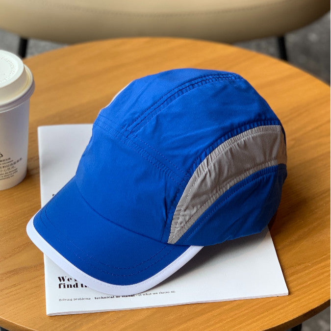 Cap For Men Women 5 Panel Short Brim Waterproof Quick Dry Vintage Mesh Plain Running Camping Outdoor Fashion