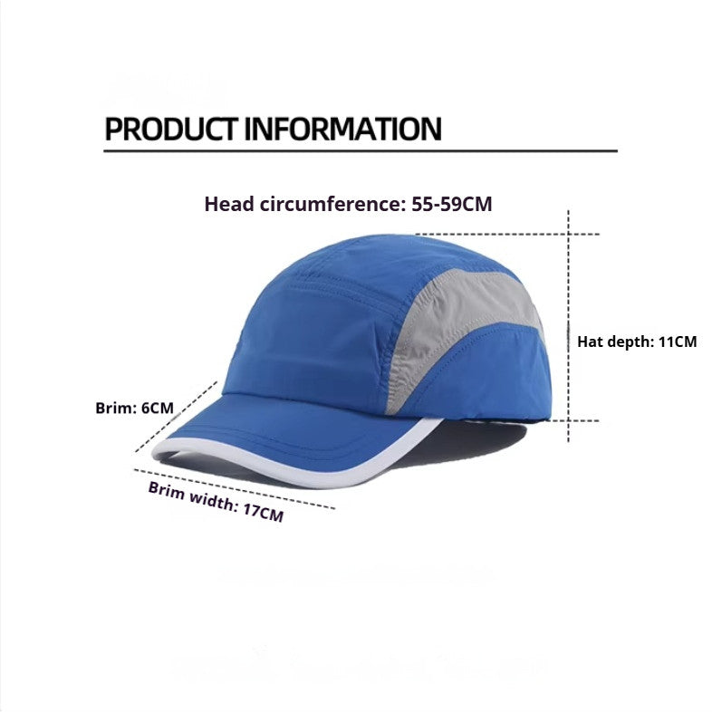 Cap For Men Women 5 Panel Short Brim Waterproof Quick Dry Vintage Mesh Plain Running Camping Outdoor Fashion